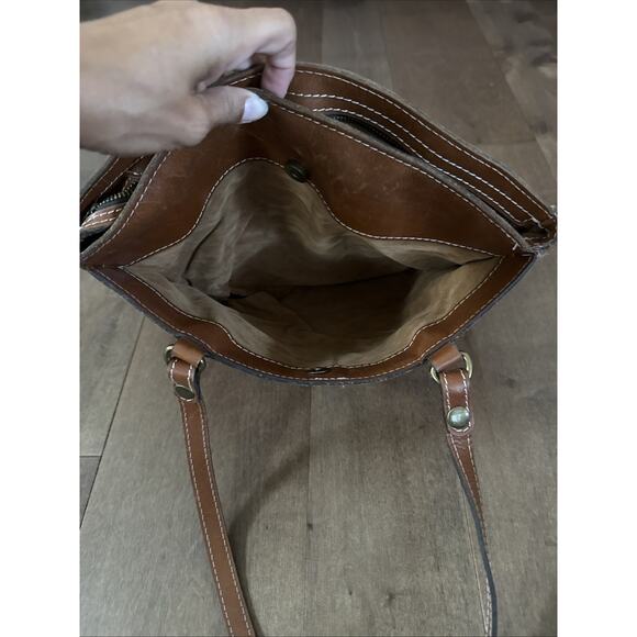 Patricia Nash Carmel Leather Large Purse Tote Satchel Shoulder - Picture 4 of 6